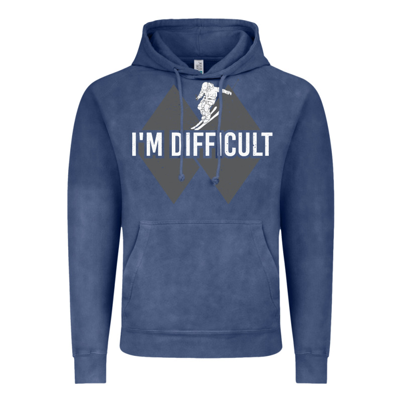 I'm Difficult Double Black Diamond Skiing Vintage Hoodie by longCreatives | Teevron