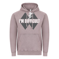 Vintage Zinc I'm Difficult Double Black Diamond Skiing Vintage Hoodie - longCreatives