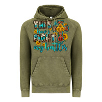 Vintage Olive this is how i fight my battles Vintage Hoodie - OliviaCreatesArt