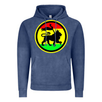 Vintage Denim Rasta Lion Vintage Hoodie - longCreatives