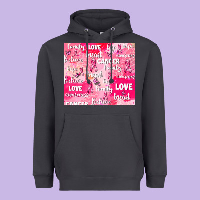 Breast Cancer Awareness Pink Heavyweight Hoodie Designed By Adodesignshop