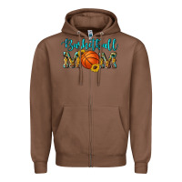 Chestnut western leopard camouflage sunflowers glitter mom basketball Zipper Hoodie - Artiststas