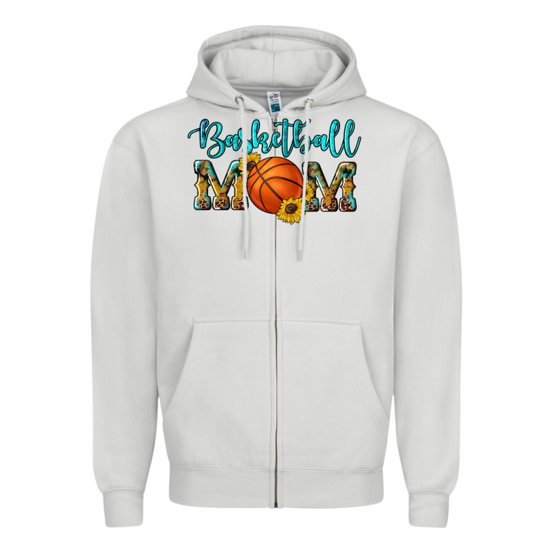 Western Leopard Camouflage Sunflowers Glitter Mom Basketball Zipper Hoodie by Artiststas | Teevron