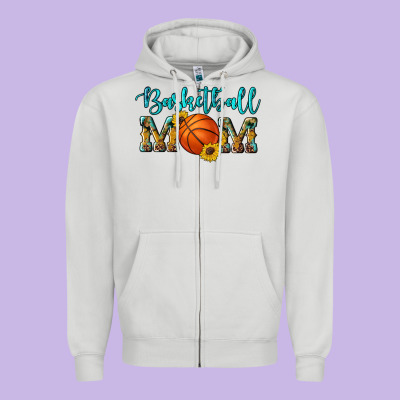 Western Leopard Camouflage Sunflowers Glitter Mom Basketball Zipper Hoodie Designed By Artiststas