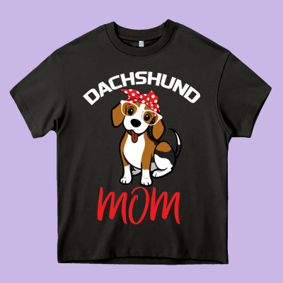 Dachshund Mom Heavy Core Tee Designed By Bettercallsaul