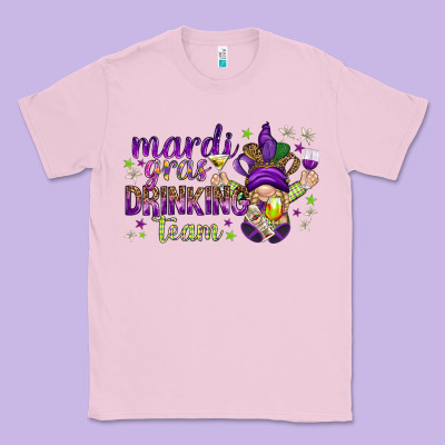 Mardi Gras Drinking Team With Gnome Classic Tee Designed By Howdyjamesfarm