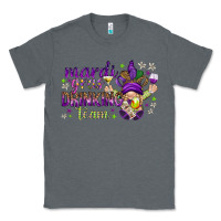 Charcoal Heather Mardi Gras drinking team with gnome Classic Tee - HowdyJamesFarm