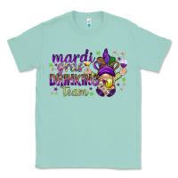 Seafoam Mardi Gras drinking team with gnome Classic Tee - HowdyJamesFarm