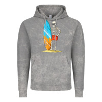Cloud Rock Surfing Skeleton Halloween Themed Surf Lovers Gift Vintage Hoodie - longCreatives