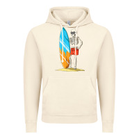 Vintage Artic Surfing Skeleton Halloween Themed Surf Lovers Gift Vintage Hoodie - longCreatives