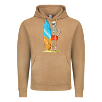 Vintage Camel Surfing Skeleton Halloween Themed Surf Lovers Gift Vintage Hoodie - longCreatives