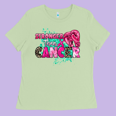 Stronger Than Cancer Ladies Tee Designed By Howdyjamesfarm