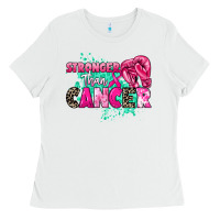 White Stronger than Cancer Ladies Tee - HowdyJamesFarm