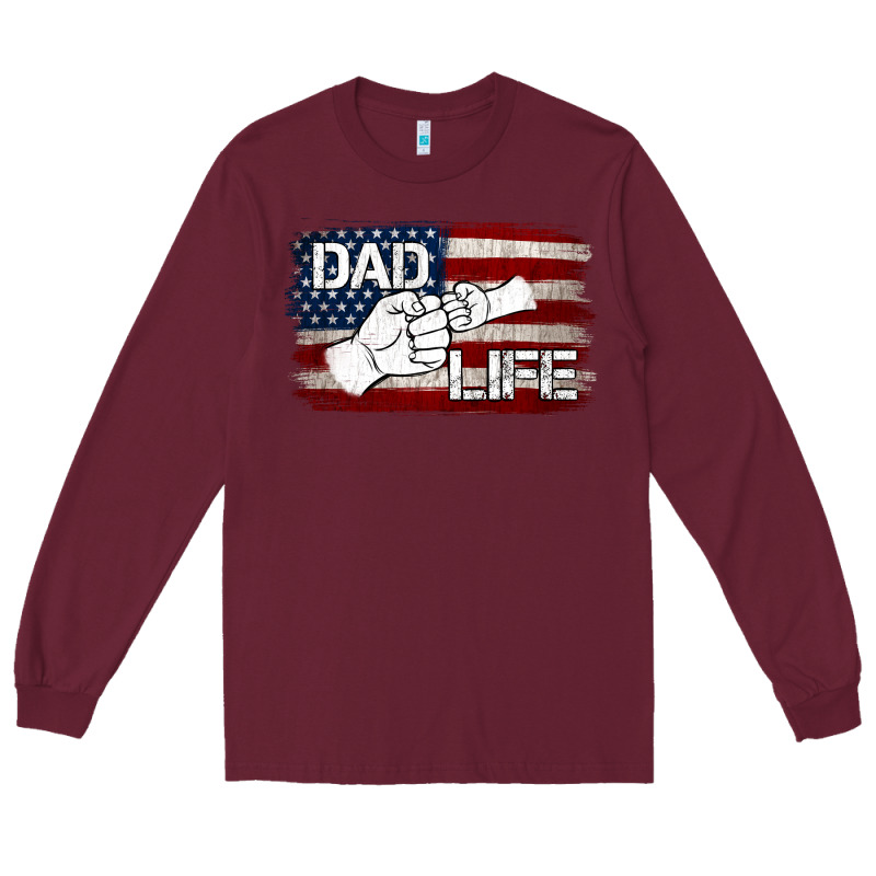 Dad Life With American Flag Long Sleeve Tee by Jasminsmagicworld | Teevron