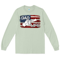 Matcha Dad Life with American Flag Long Sleeve Tee - Jasminsmagicworld