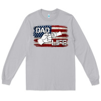 Moon Dust Dad Life with American Flag Long Sleeve Tee - Jasminsmagicworld