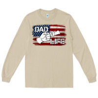 Mushroom Dad Life with American Flag Long Sleeve Tee - Jasminsmagicworld