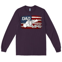 Plum Dad Life with American Flag Long Sleeve Tee - Jasminsmagicworld