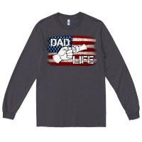 Smoke Dad Life with American Flag Long Sleeve Tee - Jasminsmagicworld