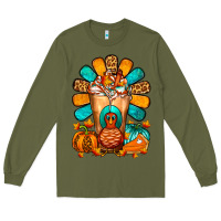 Army Green Thanksgiving Cold Drink Frappe Long Sleeve Tee - FaDigitalArtStudio
