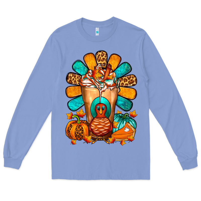Thanksgiving Cold Drink Frappe Long Sleeve Tee by FaDigitalArtStudio | Teevron