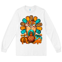 White Thanksgiving Cold Drink Frappe Long Sleeve Tee - FaDigitalArtStudio