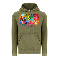 Vintage Olive Au-some mom Autism Vintage Hoodie - FaDigitalArtStudio