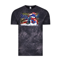 Cloud Black Patriotic snowman background 4th of july Vintage Tee - HowdyJamesFarm