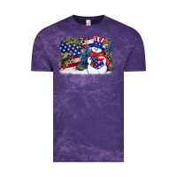 Cloud Purple Patriotic snowman background 4th of july Vintage Tee - HowdyJamesFarm