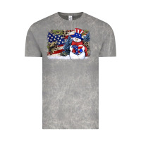 Cloud Rock Patriotic snowman background 4th of july Vintage Tee - HowdyJamesFarm