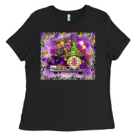 Black gnome on the truck tumbler hjf Ladies Tee - HowdyJamesFarm