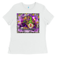 White gnome on the truck tumbler hjf Ladies Tee - HowdyJamesFarm
