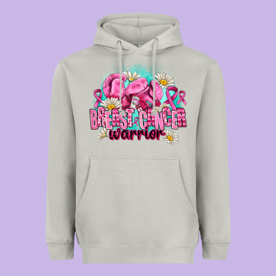 Breast Cancer Warrior Heavyweight Hoodie Designed By Adodesignshop