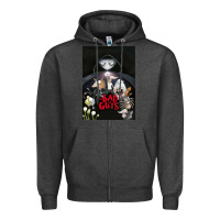 Charcoal Heather Graphic Movies  badguys film Mens Funny Zipper Hoodie - longCreatives