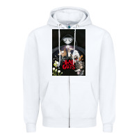 White Graphic Movies  badguys film Mens Funny Zipper Hoodie - longCreatives