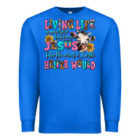True Royal living life somewhere between jesus take the wheel Premium Sweatshirt - AdoDesignShop