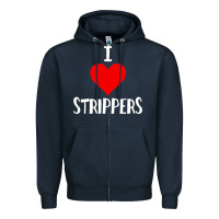 Navy I Love Strippers Funny Sex gift Zipper Hoodie - longCreatives