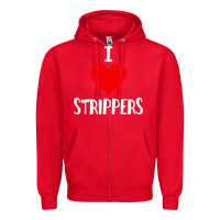 Red I Love Strippers Funny Sex gift Zipper Hoodie - longCreatives
