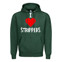 Sports Green I Love Strippers Funny Sex gift Zipper Hoodie - longCreatives