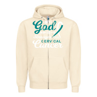 Sandshell My God is Stronger Than Cervical Cancer Awareness Warrior Zipper Hoodie - longCreatives