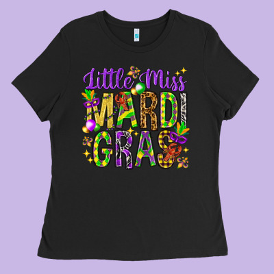 Little Miss Mardi Gras Hjf Ladies Tee Designed By Howdyjamesfarm