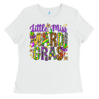 White little miss mardi gras hjf Ladies Tee - HowdyJamesFarm