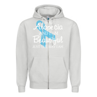 Dove Grey I Have Alopecia Awareness, I Am Beautiful Just Th Zipper Hoodie - longCreatives