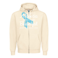 Sandshell I Have Alopecia Awareness, I Am Beautiful Just Th Zipper Hoodie - longCreatives