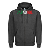 Charcoal Heather Gabagool New Jersey Italian Flag Food Sicilian Cap Zipper Hoodie - longCreatives