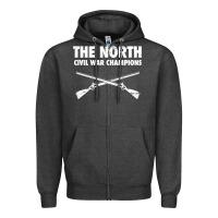 Charcoal Heather History - American Civil War North Union Zipper Hoodie - longCreatives
