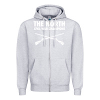 Heather Grey History - American Civil War North Union Zipper Hoodie - longCreatives