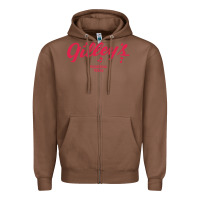 Chestnut GILLEY S BAR URBAN COWBOY GILLEYS TEXAS Zipper Hoodie - longCreatives