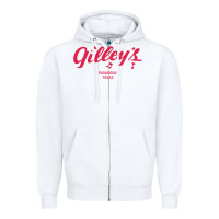White GILLEY S BAR URBAN COWBOY GILLEYS TEXAS Zipper Hoodie - longCreatives