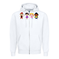 White Little Einsteins Zipper Hoodie - longCreatives